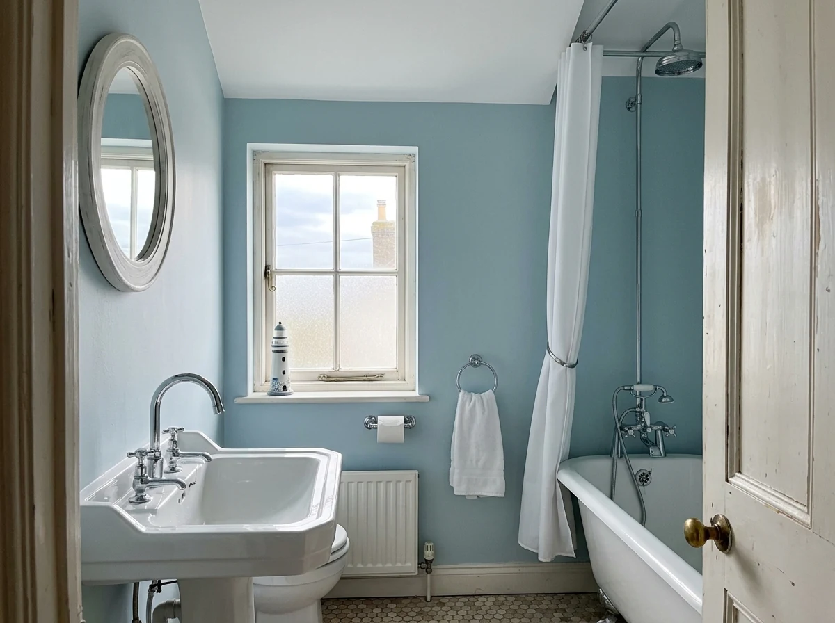 Bathroom painting in Canterbury by Canterbury Decorators, professional painters preparing a period bathroom