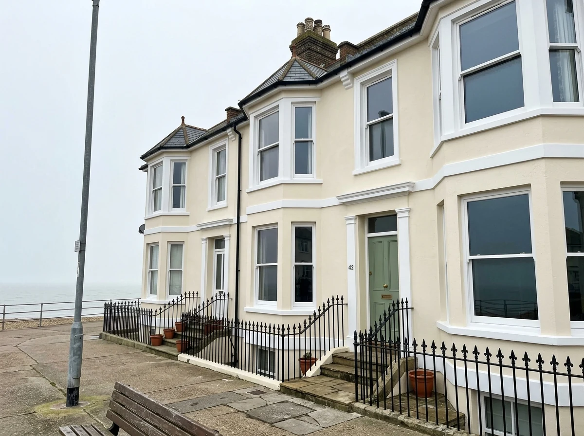 Exterior painting in Canterbury, rendered walls and fascias by Canterbury Decorators