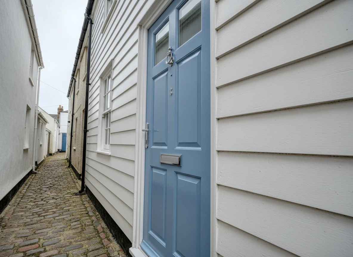 Door painting in Canterbury by Canterbury Decorators, professional painters preparing a period door