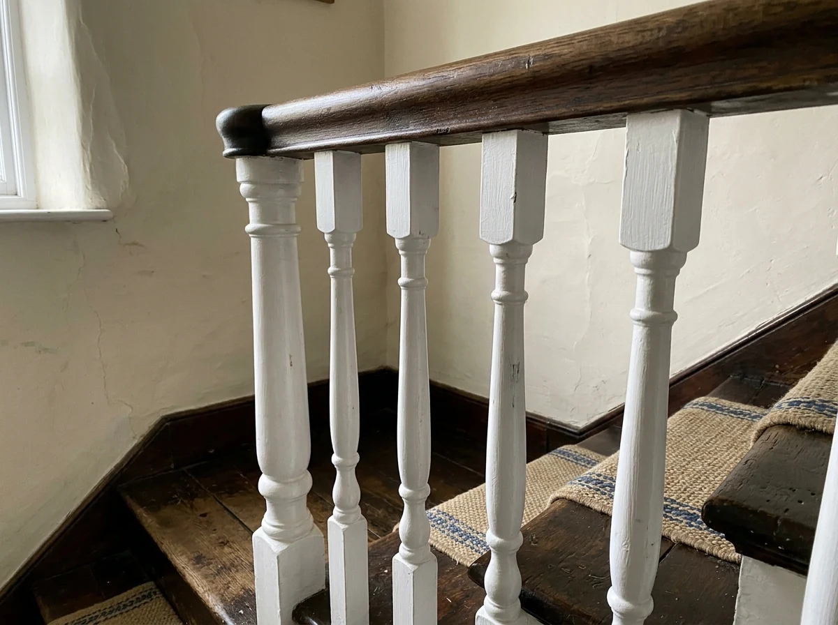 Canterbury staircase painting with careful spindle preparation